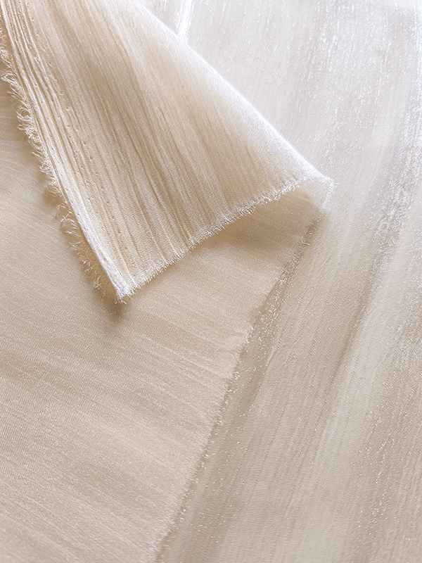 Органза крэш кристалл "Бисквитный"