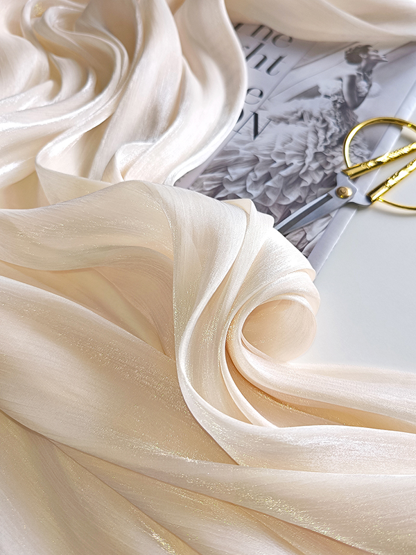 Органза крэш кристалл "Бисквитный"