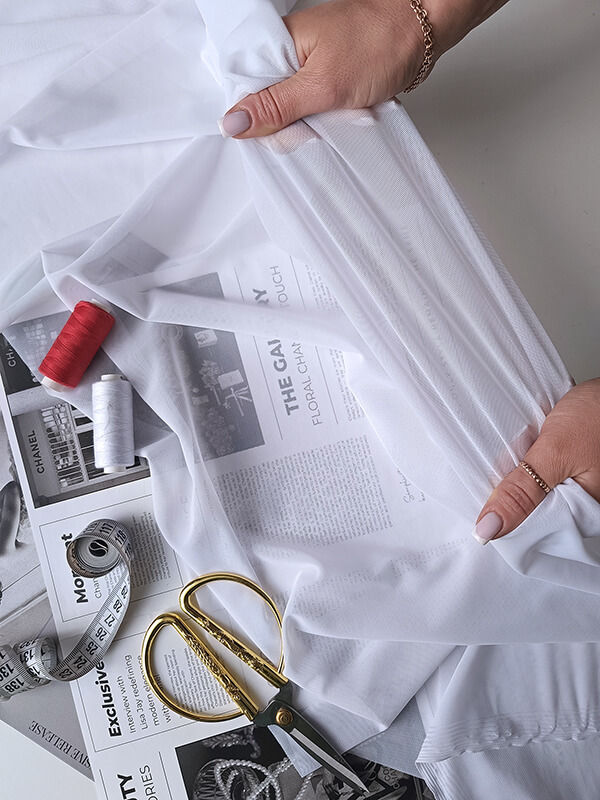 Стрейч- сетка ПЛОТНАЯ "Белый"