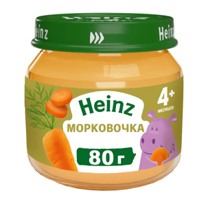 Картинка товара Heinz Пюре «Морковочка» с 4 месяцев, 80 г 