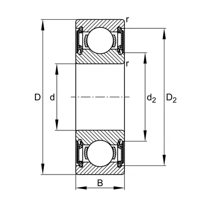 купить подшипник 6203-H-2RSR-C3 компании fag