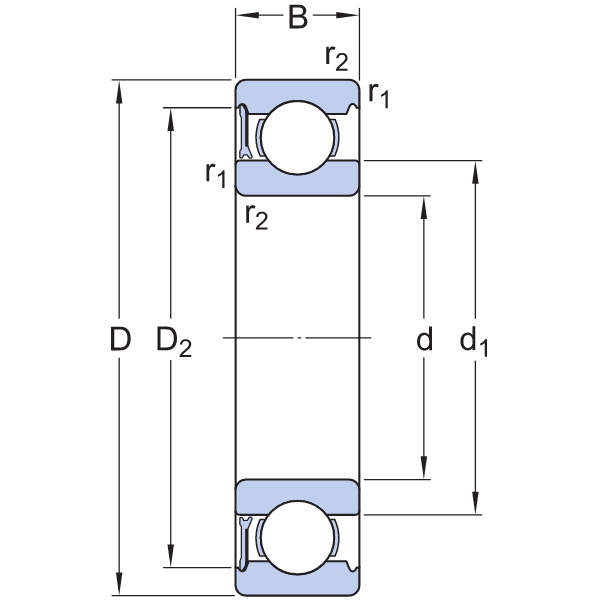 купить подшипник 6206-RZ компании skf