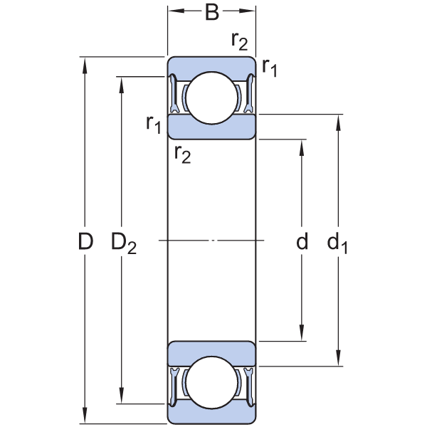 купить подшипник 61806-2RZ компании skf