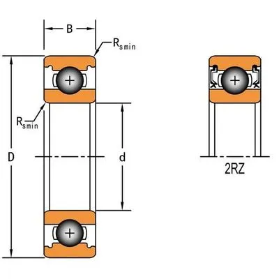 купить подшипник 61807-2RZ компании timken