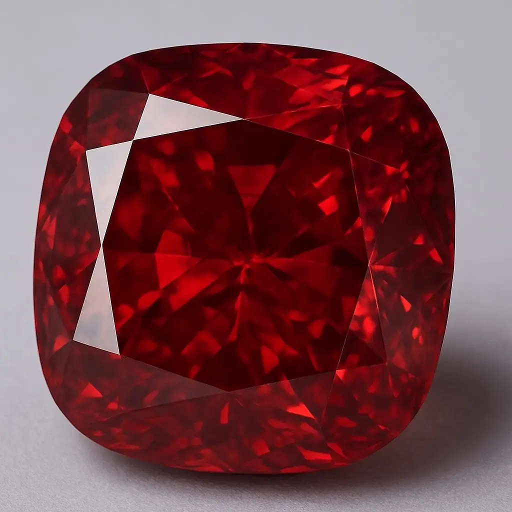 Красный бриллиант Fancy Red крупным планом