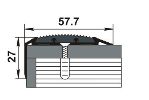 Угловой профиль со вставкой ПВХ шоколад 57,7*27 main image 2