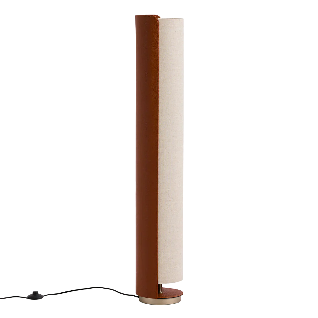 Светильник из искусственной кожи и льна