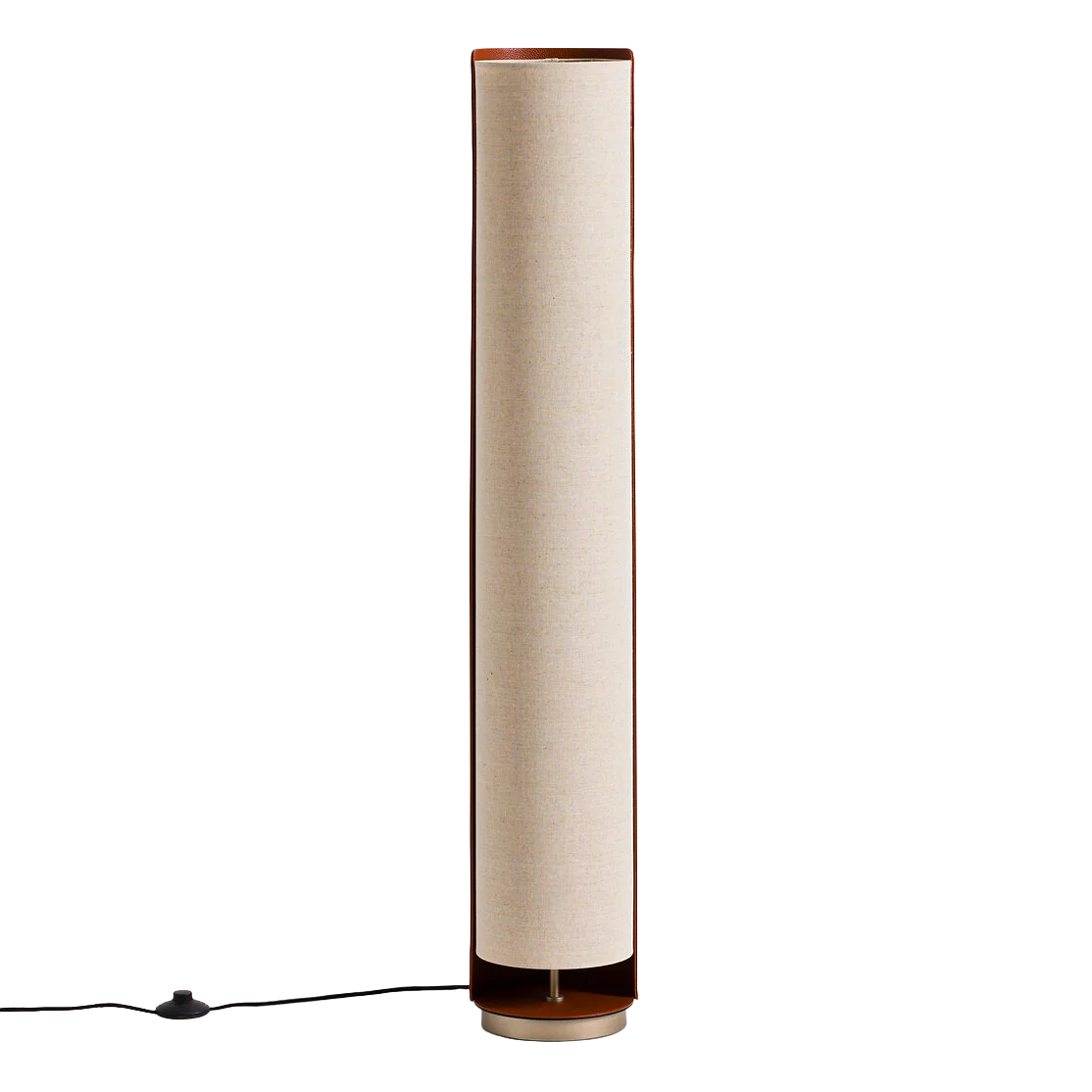 Светильник из искусственной кожи и льна