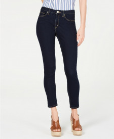 Женские джинсы  скинни со средней посадкой укороченные синие Michael Kors