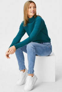 Женские синие джинсы YESSICA Slim jeans