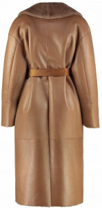 Женское пальто BLANCHA Leather Long Trench Coat