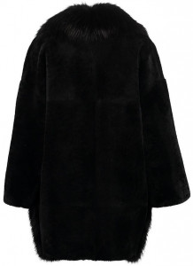 Женское пальто BLANCHA Merino Fur Coat with Fox Fur Trimming