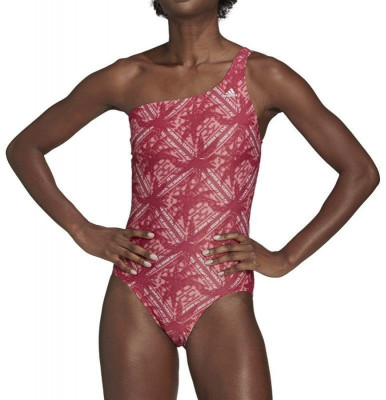 Женский розовый слитный купальник Adidas SH3.RO Asymetric Festivibes  Swimsuit W GM3896 — купить недорого с доставкой, 16280
