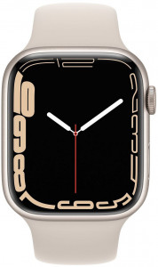 Мужские умные часы бежевые Series 7 GPS Starlight Silicon Sport Band Watch, 45mm