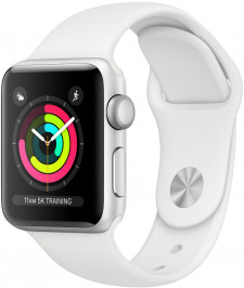 Apple Watch Series 3 умные часы OLED Серебристый GPS (спутниковый) MTEY2ZD/A