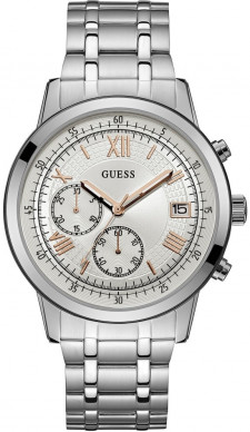 Мужские наручные часы с серебряным браслетом Guess Silver multifunction watch