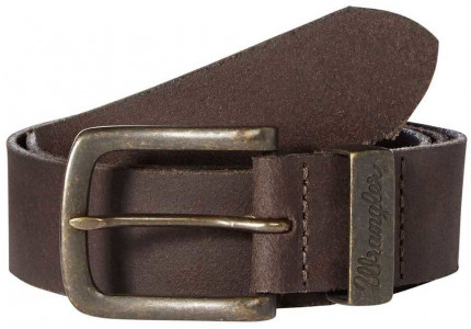 Мужской кожаный ремень WRANGLER Basic Metal Loop Belt