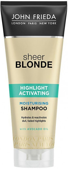 John Frieda Sheer Blonde Highlight Activating Moisturising Shampoo Увлажняющий шампунь для  светлых и осветленных волос 250 мл