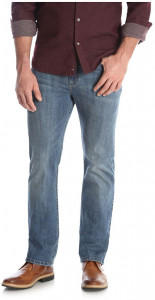Мужские синие джинсы прямые Wrangler Mens Regular Fit Jeans
