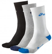 Мужские носки высокие черные серые белые 3 пары Asics Crew socks 321744-0186
