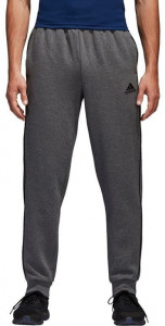Мужские брюки спортивные серые прямые трикотажные на резинке джоггеры Adidas Core 18 SW PNT M CV3752 training pants