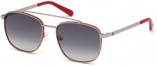 Мужски очки солнцезащитные квадратные красные серые Guess GU6946-06B ( 55 mm)