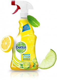 Средство для мебели, ковров и напольных покрытий Dettol Antibacterial spray for surfaces Lemon and Lime 500ml