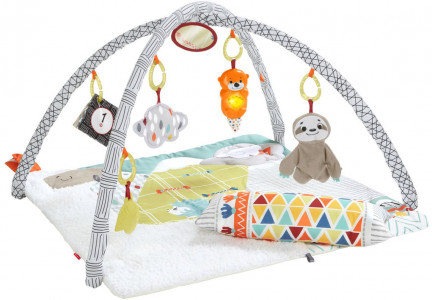 Детский развивающий музыкальный коврик - Fisher-Price - с подвесками и подушкой. Размер: 81,5 x 86,5 x 48,5 см. Возраст: от 0 месяцев.