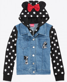 Джинсовая куртка для девочек Disney с принтом Минни Маус