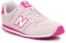 Кроссовки для девочки New Balance розовый цвет, на шнуровке