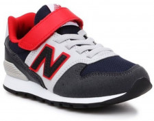 Кроссовки для девочки New Balance сине-серо-белый цвет, на шнуровке и на липучке
