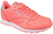 Кроссовки для девочки Reebok розовый цвет, на шнуровке