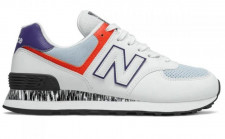 Кроссовки для девочки New Balance белый цвет, на шнуровке