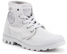 Унисекс ботинки из плотной ткани серые на шнуровке Palladium
