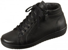 Женские ботинки на шнуровке кожаные черные Christian Dietz