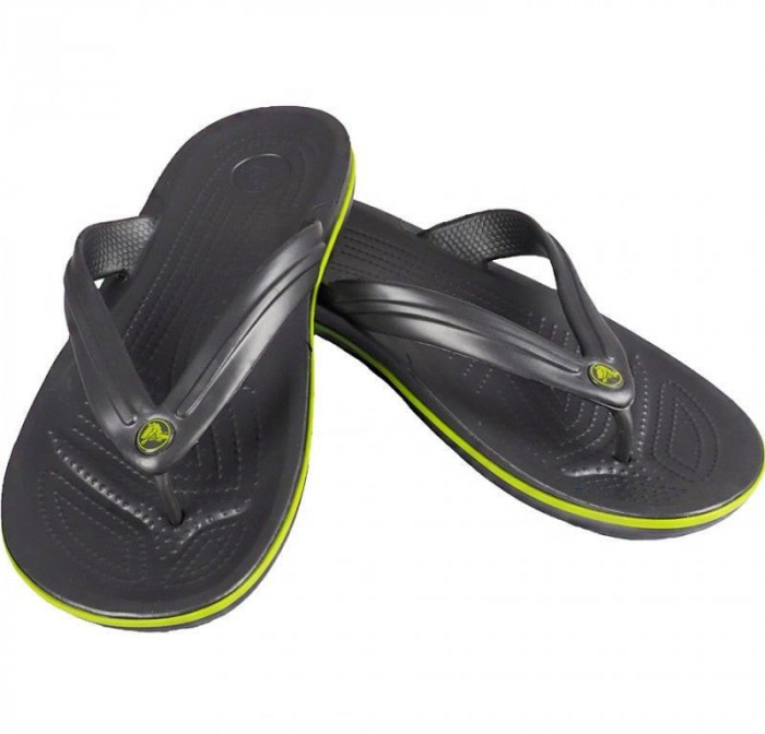 Мужские вьетнамки черные резиновые пляжные Crocs Crocband Flip 11033 OA1  slippers — купить недорого с доставкой, 89273
