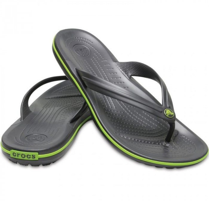 Мужские вьетнамки черные резиновые пляжные Crocs Crocband Flip 11033 OA1  slippers — купить недорого с доставкой, 89273