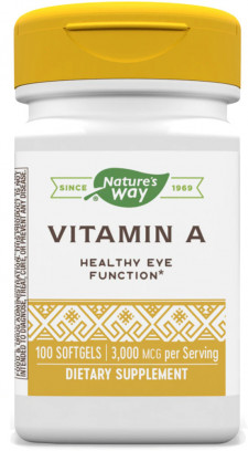 Nature's Way Vitamin A  Витамин А 3000 мкг 100 капсул