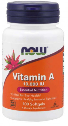 Now Foods Vitamin A  Витамин А 10 000 МЕ 100 капсул
