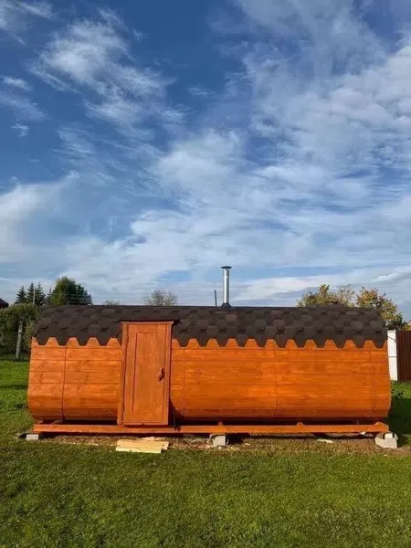 Продам баню-бочку квадро с печью, электрикой и вентиляцией — миниатюра 3