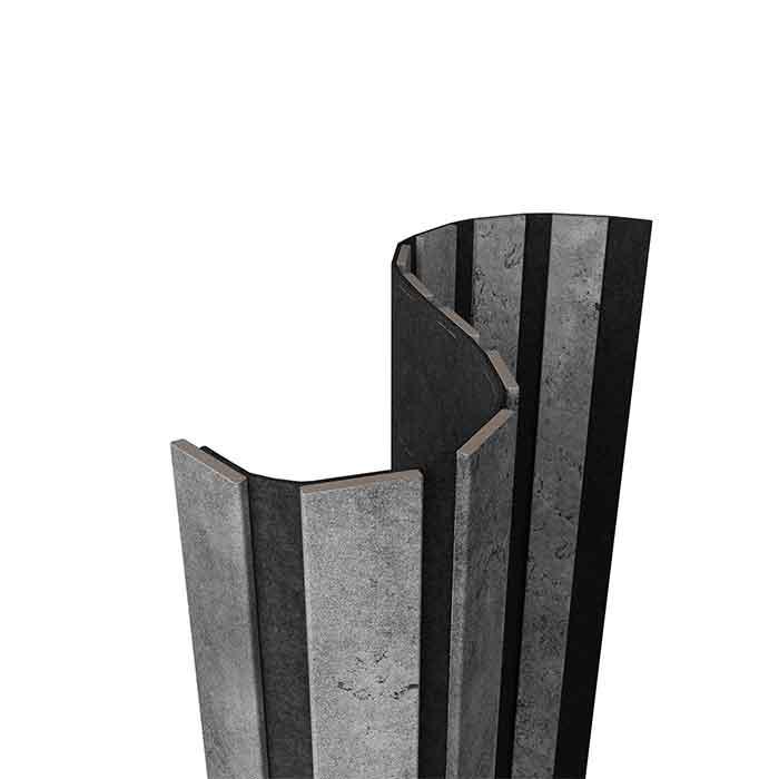 Акустическая панель гибкая (2750х600х9мм), рейки (40х6мм) Бетон