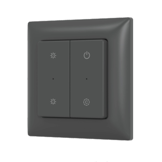INTELLIGENT ARLIGHT Кнопочная панель SMART-RF-801-22-MULTI черная, закруг. (3V, пластик, 2.4G) (IARL, IP20 Пластик, 5 лет)
