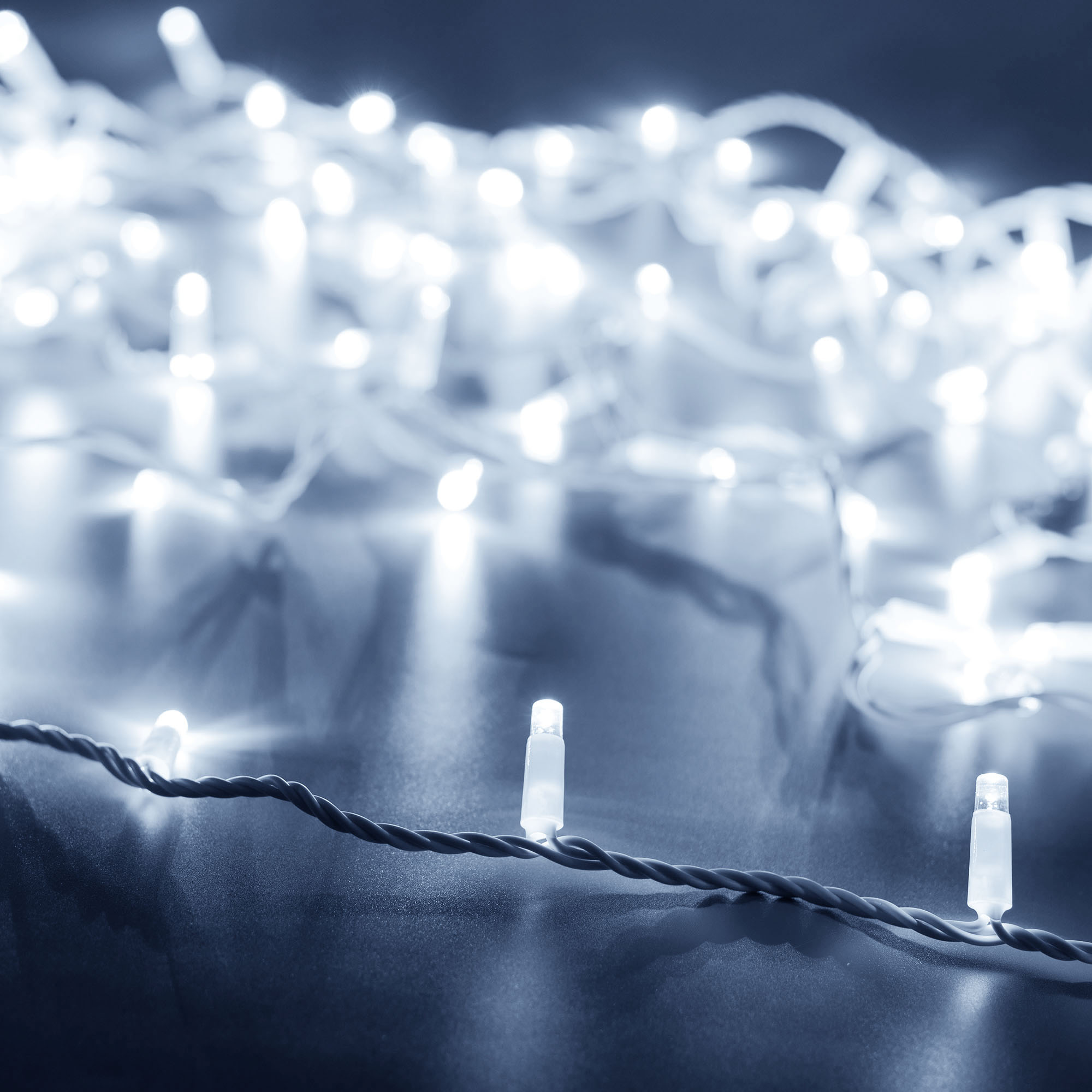 Светодиодная гирлянда ARD-STRING-PRO-10000-WHITE-100LED-FLASH WHITE (230V, 7W) (Ardecoled, IP65, 2 года)