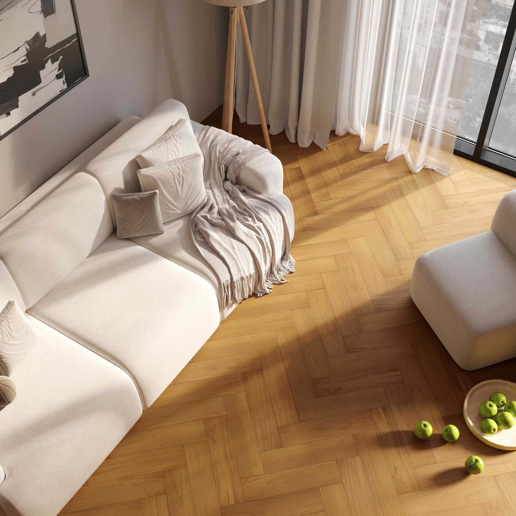Кварцевый паркет Quartz Parquet Штучный паркет Тик Южноамериканский 44-400-71 5/0,6 мм