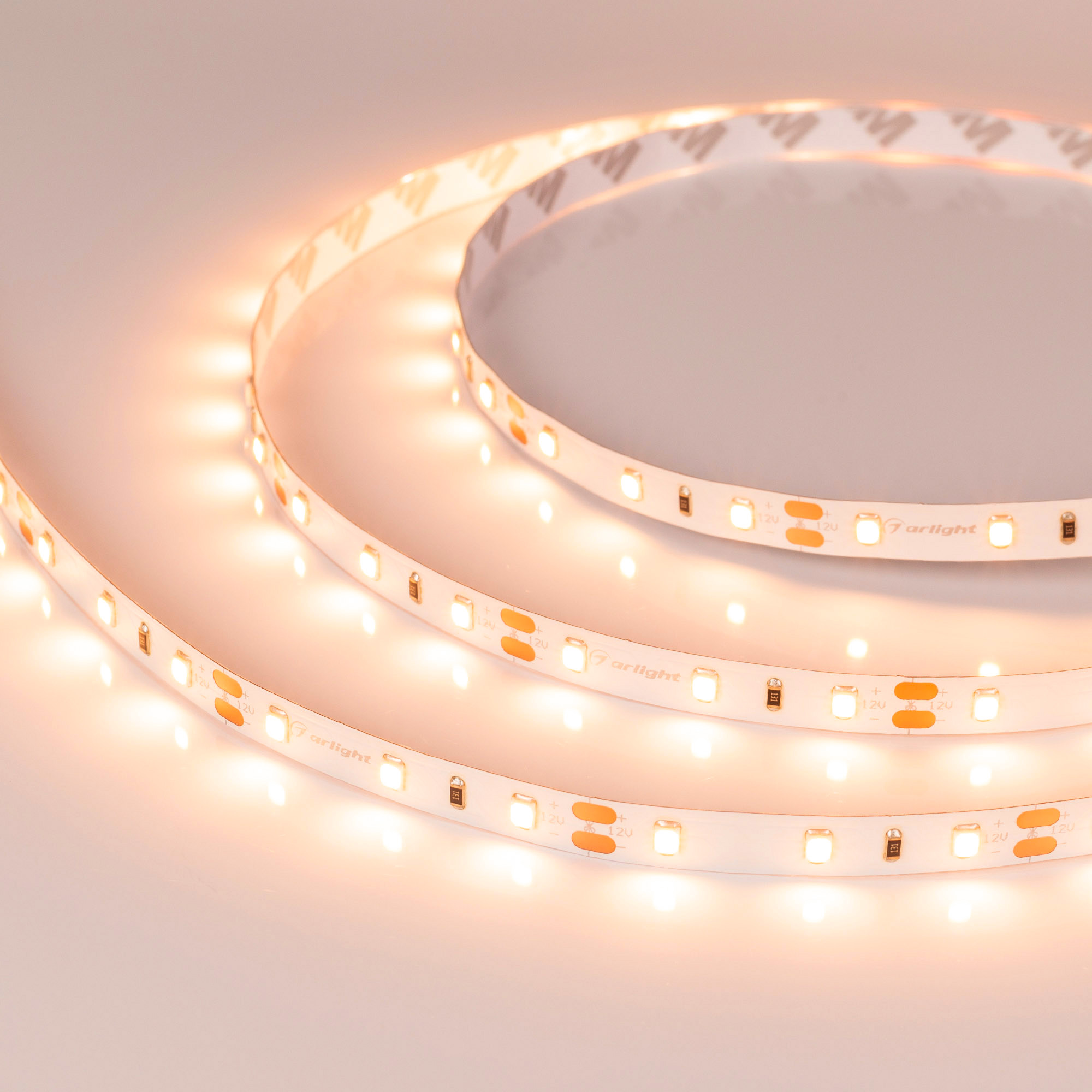 Лента RT-A60-8mm 12V Warm2400 (7.2 W/m, IP20, 2835, 5m) (Arlight, Открытый)