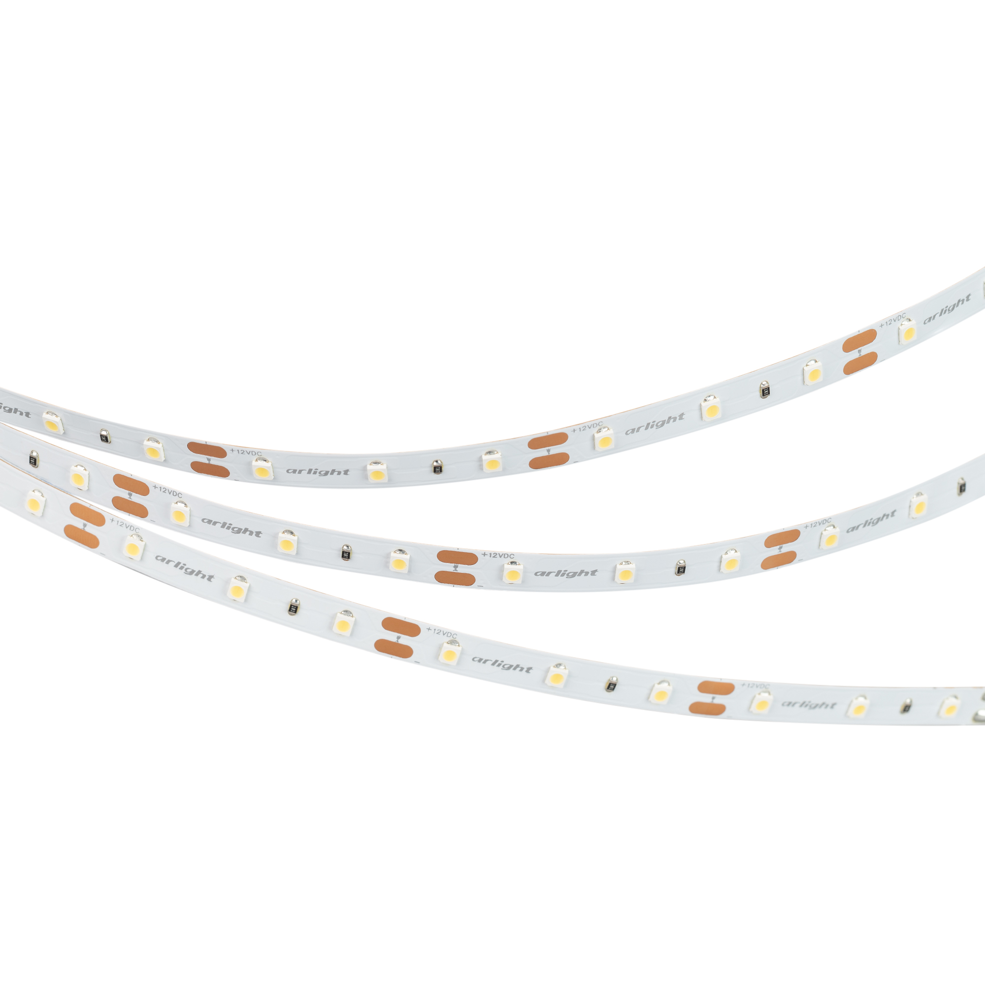 Лента NT-A60-8mm 12V Warm2700 (4.8 W/m, IP20, 3528, 5m) (Arlight, Открытый)