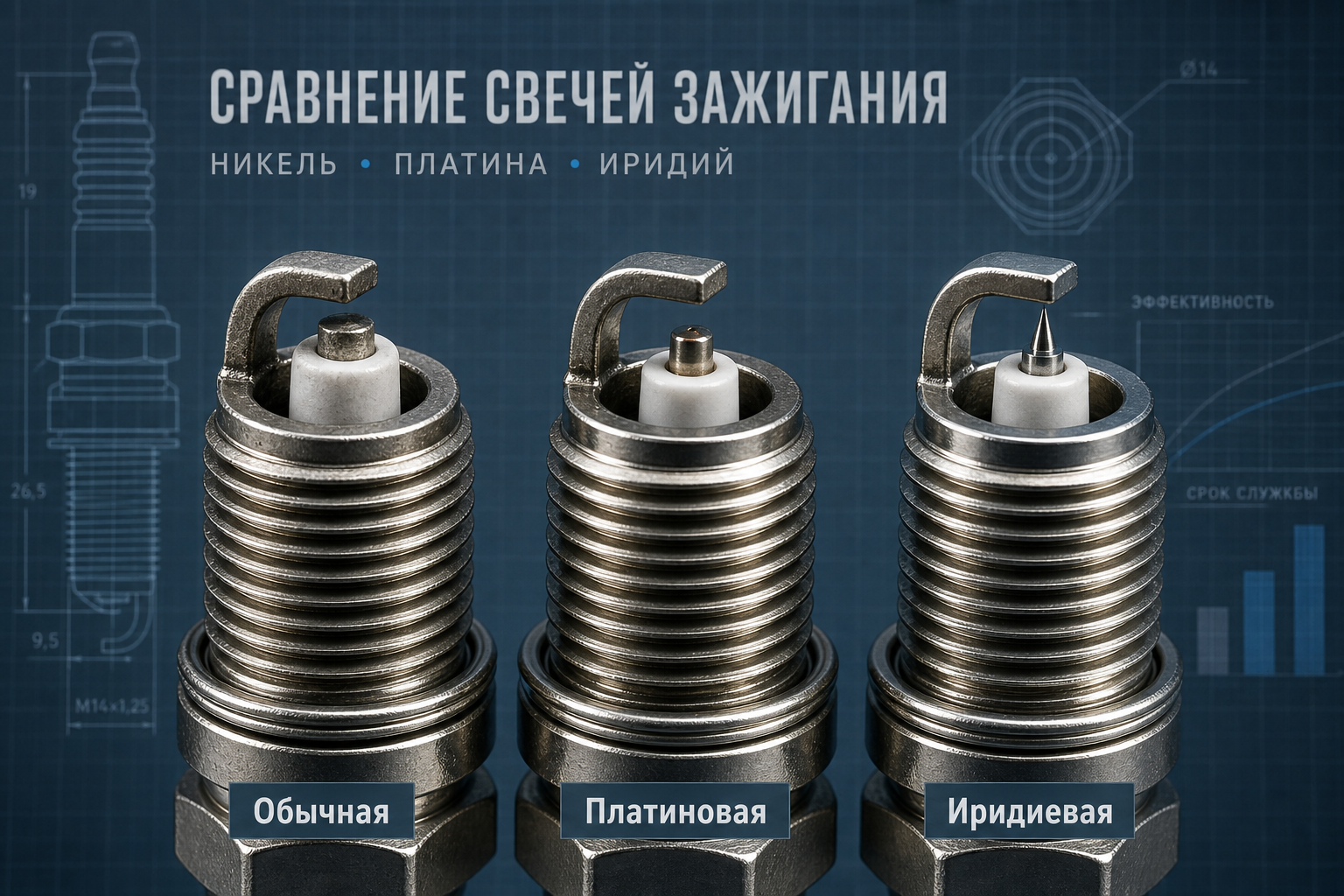 Иридиевые, платиновые и обычные свечи зажигания: что выбрать