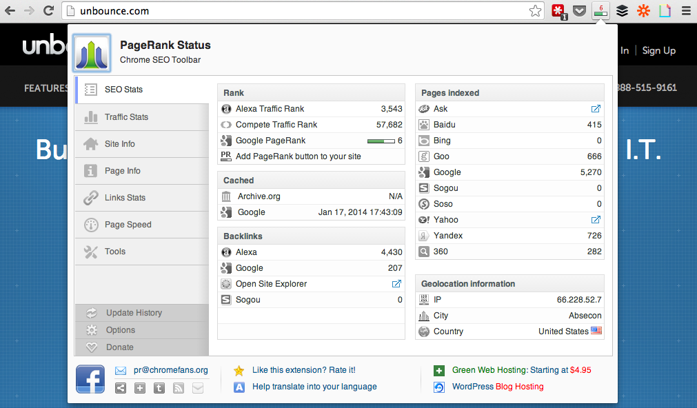 PageRank Status