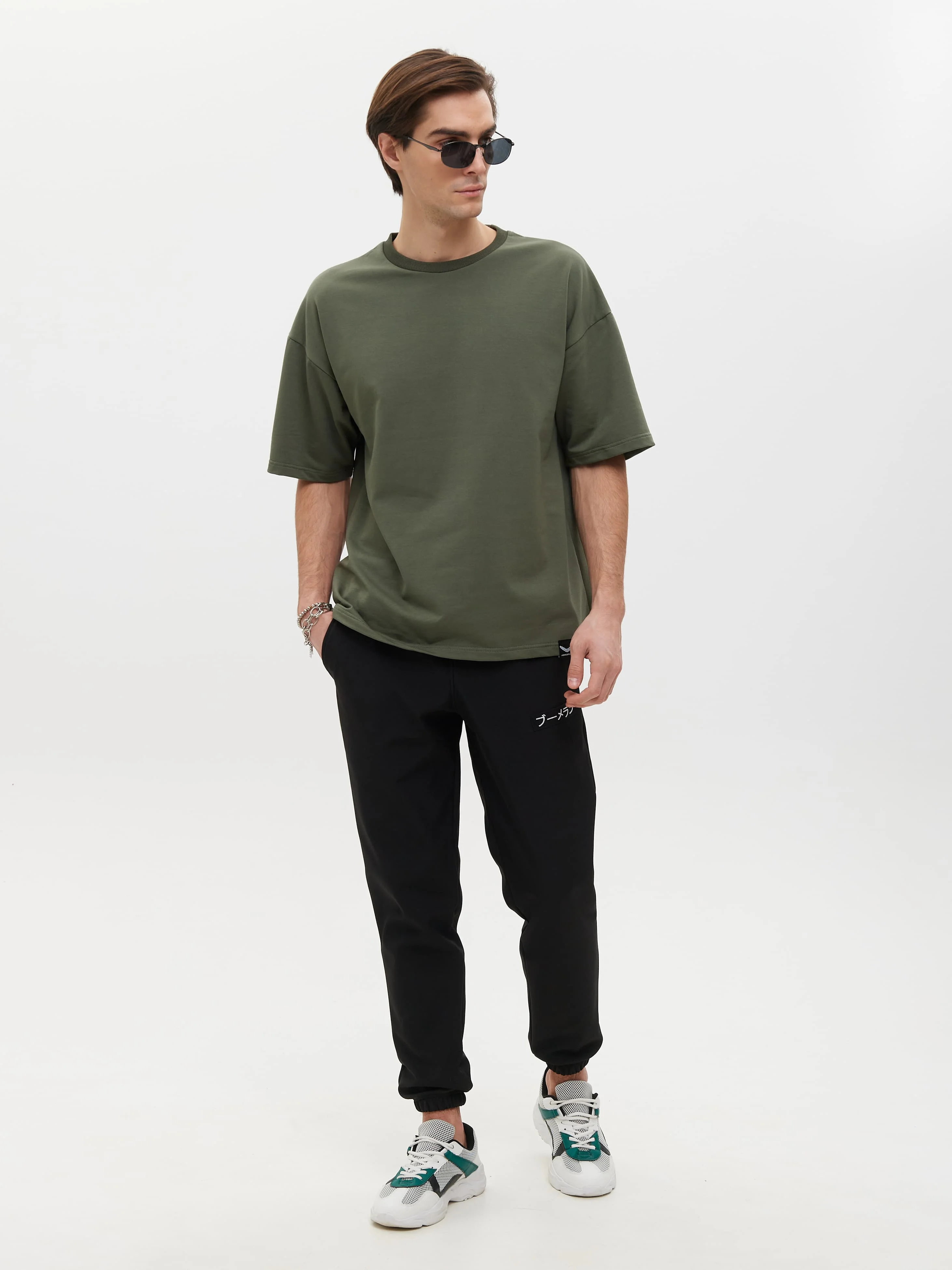 Футболка BMGBRAND (Oversize UR) 2-х нитка Хаки — фото 2