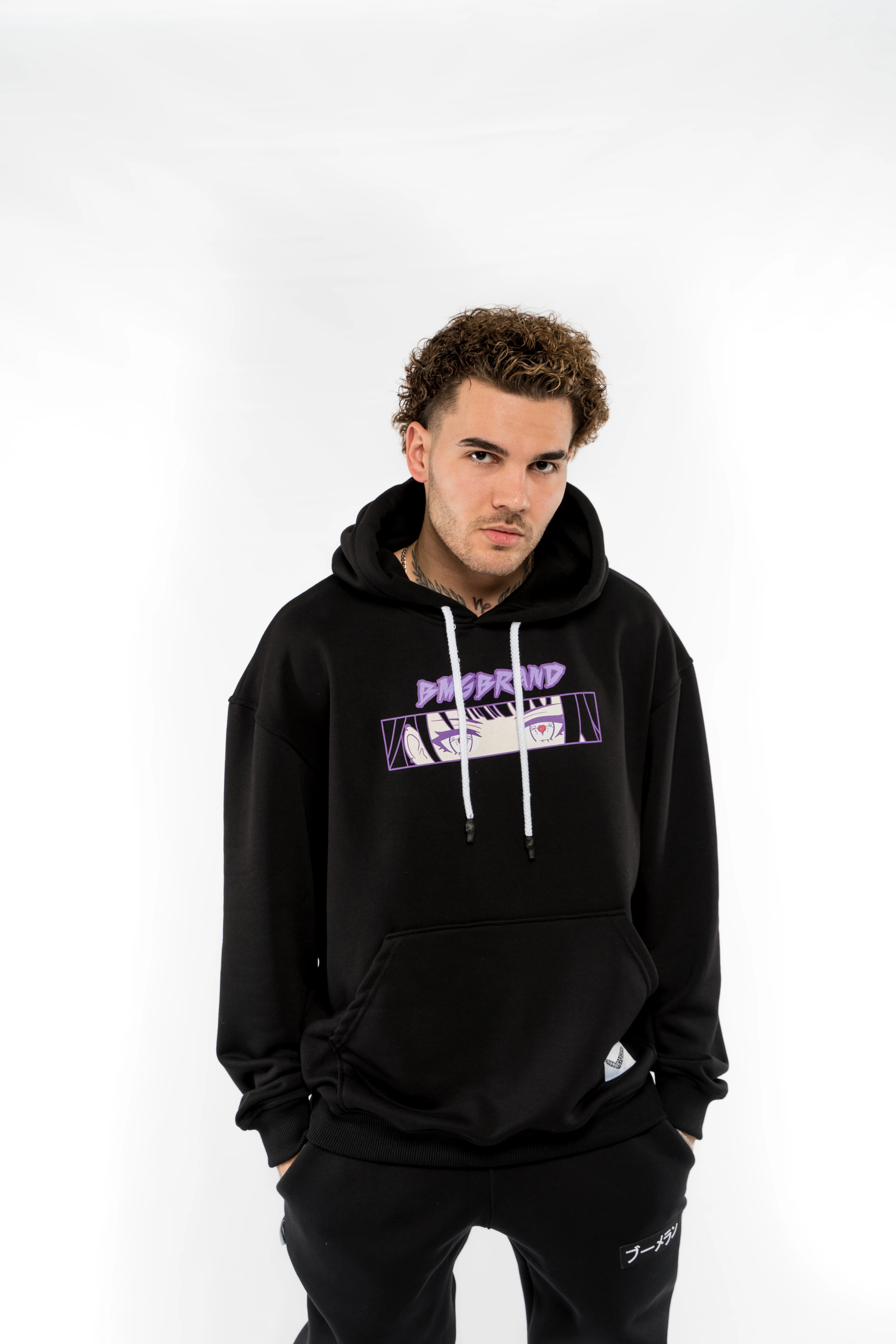 Худи BMGBRAND "Rayden" 001 Черный 3-х Нитка Без начёса — фото